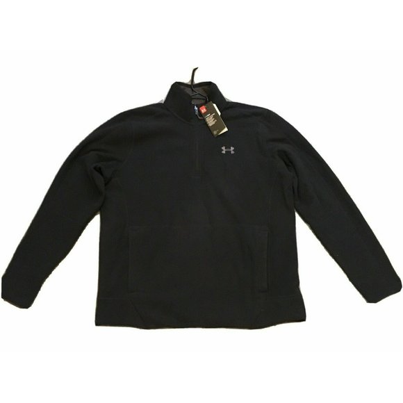 NWT New Mens Under Armour Jacket UA Zephyr Fleece Solid ¼ Zip Large 1328166-001 - Picture 1 of 4